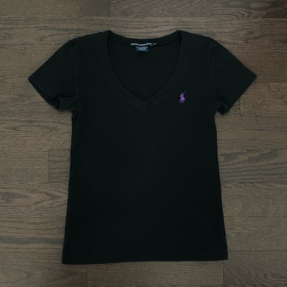 Ralph Lauren Black V-Neck Polo